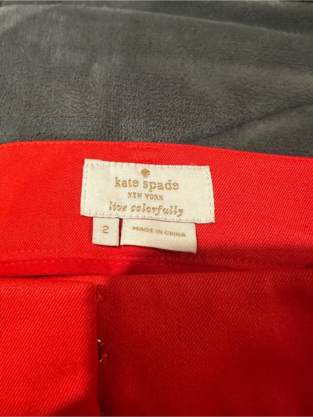 kate spade Bright Red Tailored Women's Trousers
